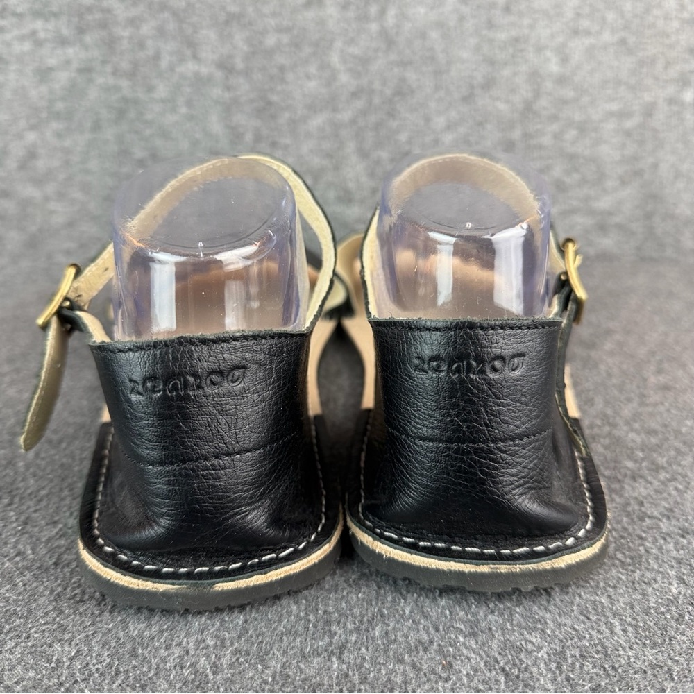 Zeazoo Women's Black Leather Strap Sandals Barefoot Wide Toe Box 10 41 - Picture 7 of 11